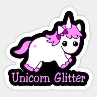 Lovely Baby Unicorn Glitter Costume Gift Sticker